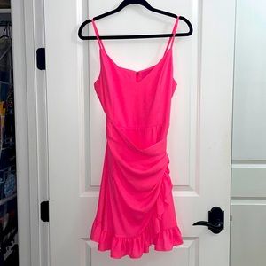 Neon Pink Lilly Pulitzer Dress with Ruffles